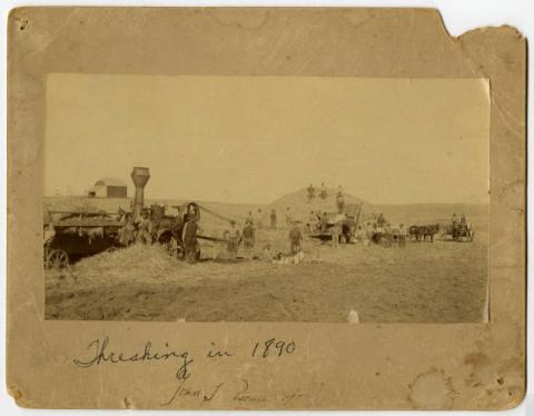 Threshing in 1890, Lincoln County, Minnesota