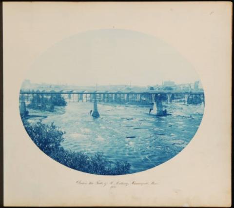 Below the Falls of St. Anthony, Minneapolis, Minn. [Minnesota], 1885