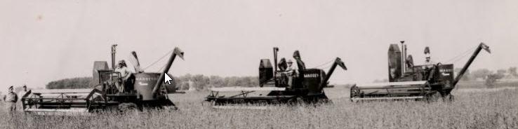Combining soybeans on the Torkelson Brothers Farm, St. James, Minnesota
